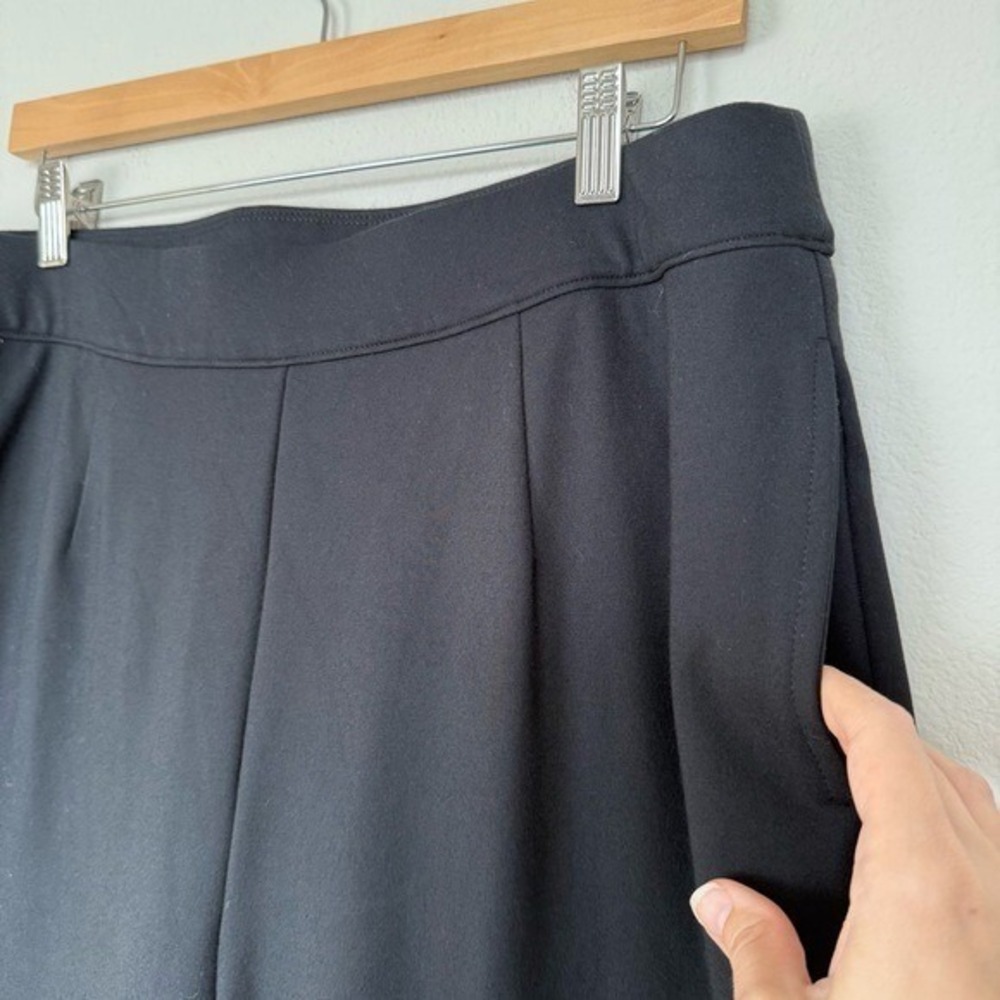 Soft Surroundings Soft Essential Ponte Wide Leg Pants Womens Large Black Classic - Picture 4 of 7